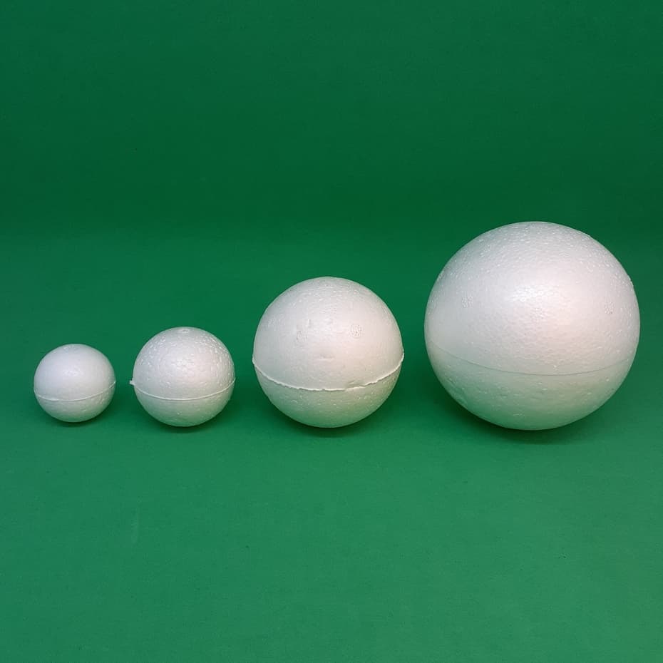 Kit de Bola de Isopor Maciça diversos tamanhos