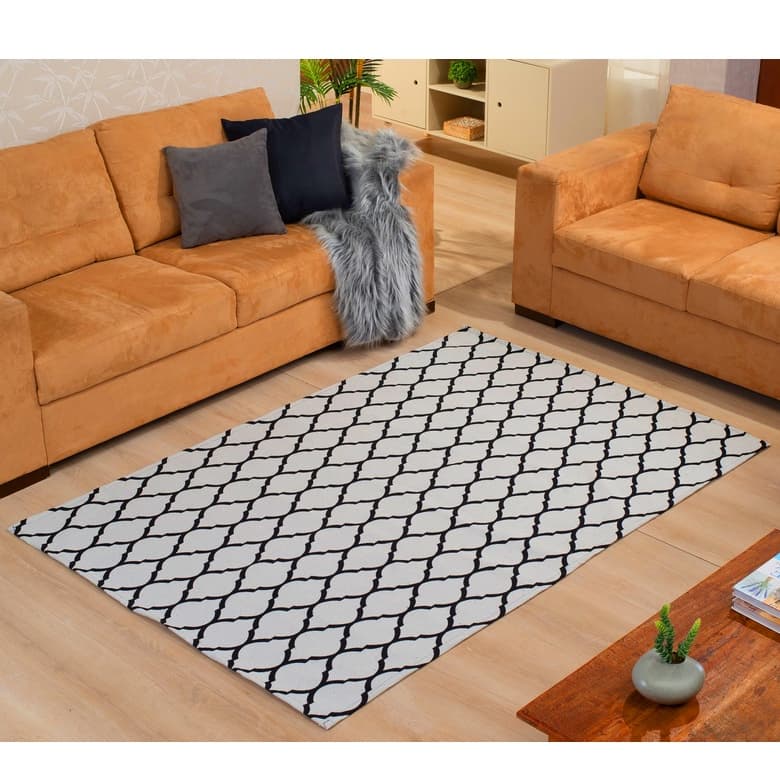 Tapete Sala 1,80 X 1,40 Jacquard Rustico 12x S/juros Compre Já!