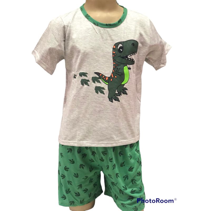 Pijama Infantil Juvenil Dinossauro Temático Masculino Menino Garoto Meia Manga de Malha Algodão Verão Outono Inverno Time Super Heróis Marvel Vingadores
