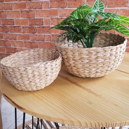 Kit Cestas de Taboa Decoração Elegante Coisas Diferentes Para Casa Artesanato Natal