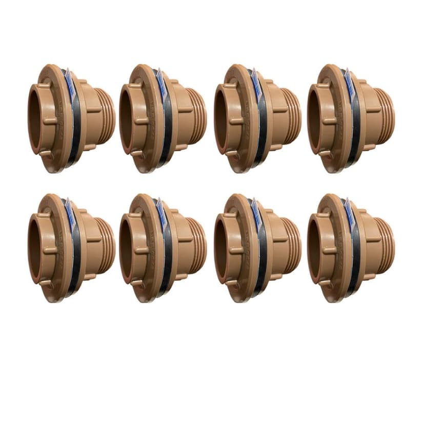 8 x Adaptador Flange 50x1.1/2''  Caixa D' Água e Cisterna