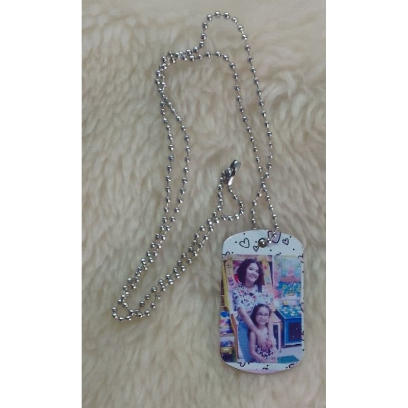 Pingente Colar personalizado com foto e mensagem