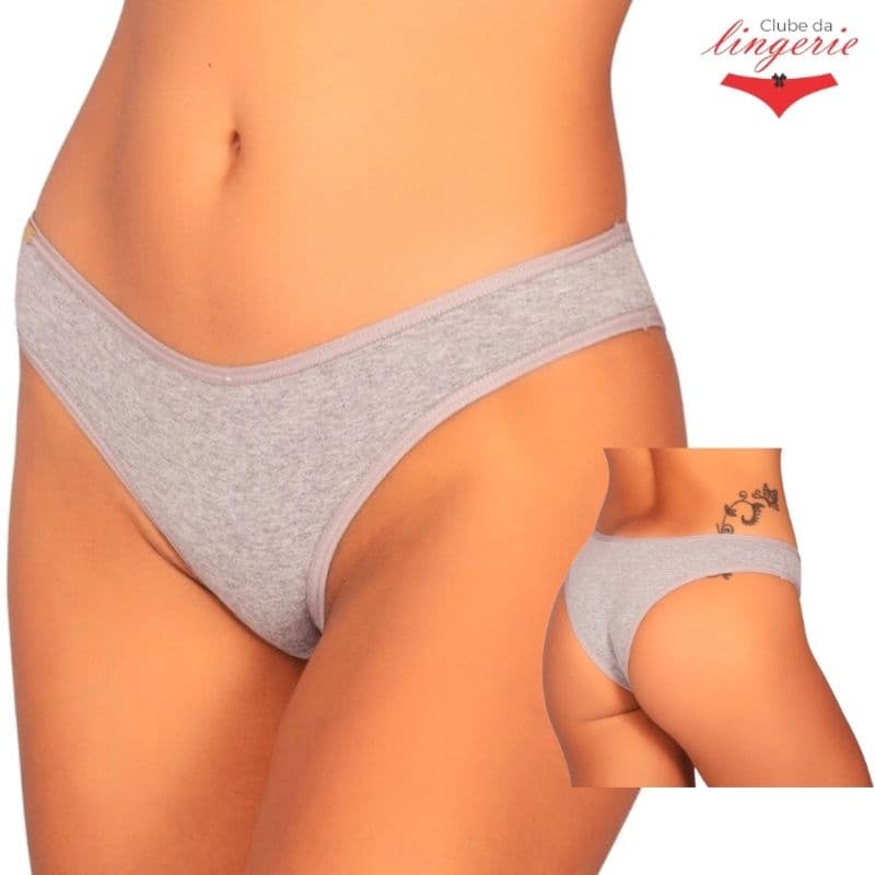 Calcinha Algodão Tanga Camila Com Lateral Média Biquini
