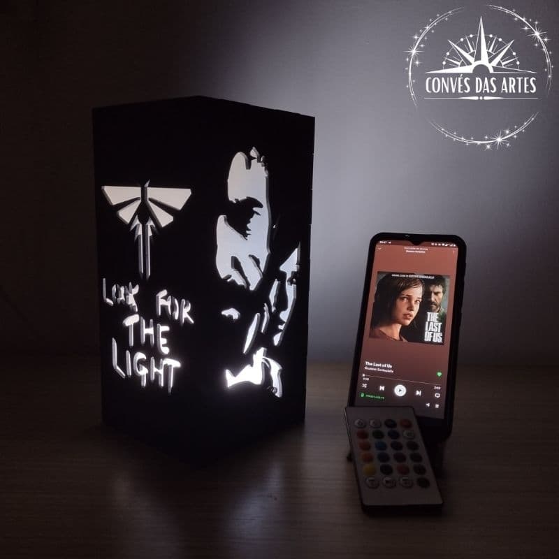Luminária Bluetooth com controlador RGB Personalizada The Last of us/TLOU/Game/Música/Led/Decor