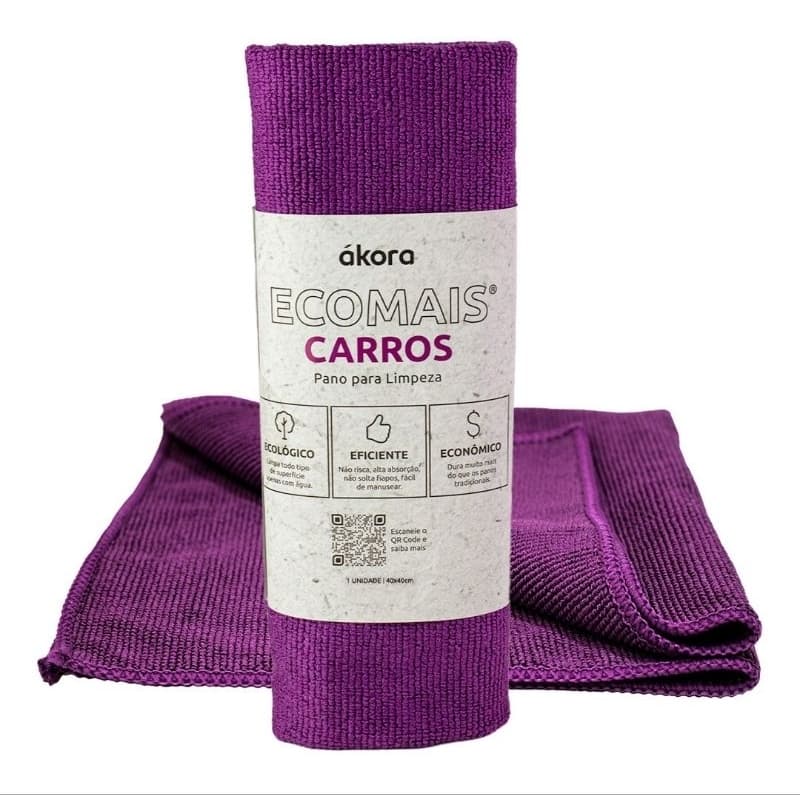 Pano microfibra para Lavar Carros Ecomais Akora.