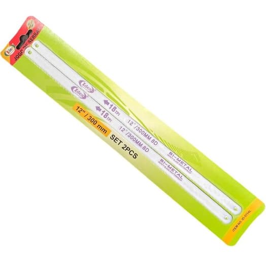 Kit 2 Serra Lamina Serrinha BI-METAL Aço Carbono 18TPI 12" Polegadas