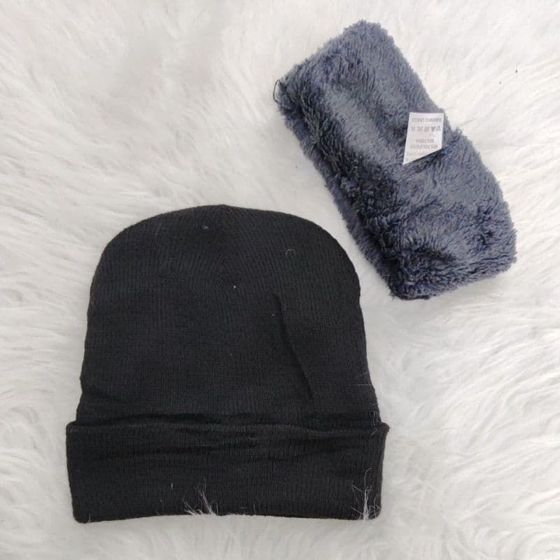 TOUCA TRICO FORRADA Masculina ADULTON FRIO QUENTE PELINHO lisa preto