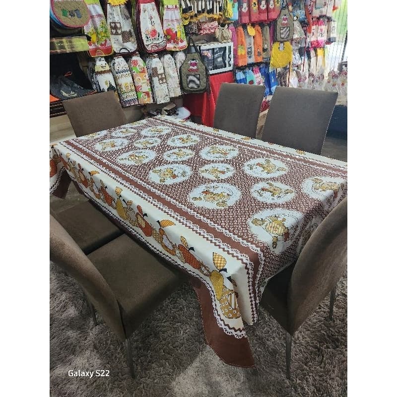 Toalhas de mesa Oxford várias estampas 2.20x1.50 para 6 cadeiras CORES ALEATÓRIAS(envio aleatorio)