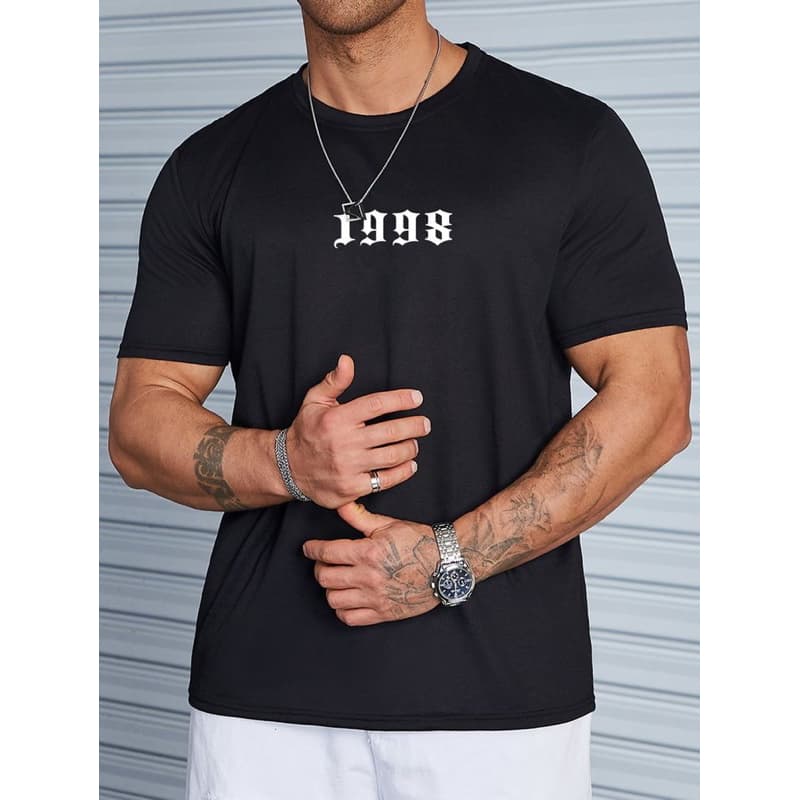 Camiseta 1998 Gola Redonda 100% Algodão