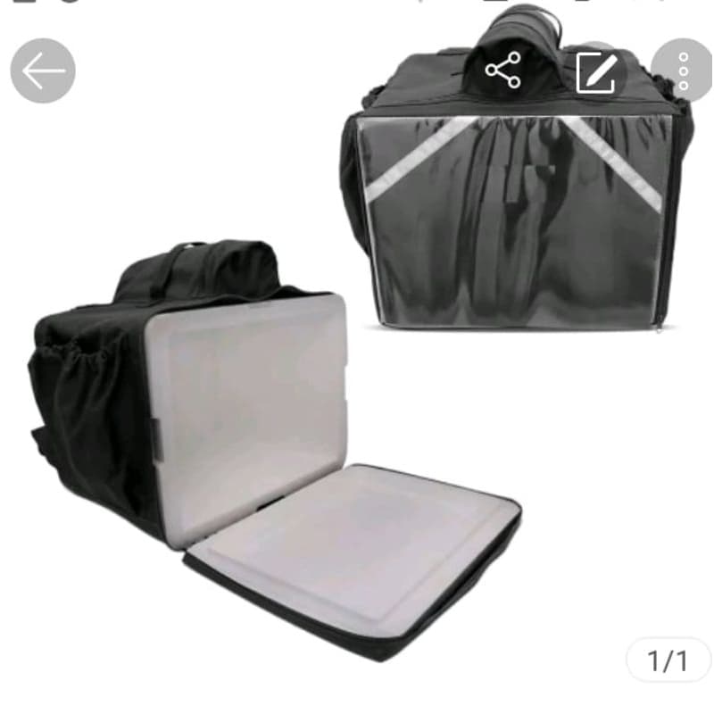 Bolsa Bag Mochila Térmica Pizza 45 litros Com Isopor Delivery  lanches .
