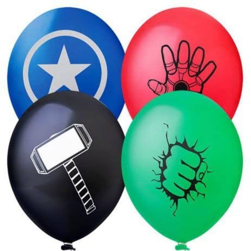 25 Balão Bexiga FESTA E DECORAÇÃO Heróis Vingadores 11 pol Redondo
