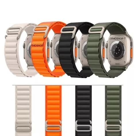 JAMES Pulseira Nylon Loop Alpino Para SmartWatch 49mm 44mm 45mm 42mm Todos Relogios Ultra Smart Watch