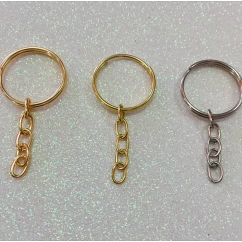 Argola para Chaveiro 25 mm Dourada, Latonada ou Prateada 25 unidades.