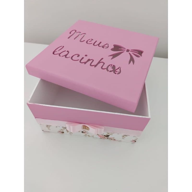 caixa para laços em MDF personalizada