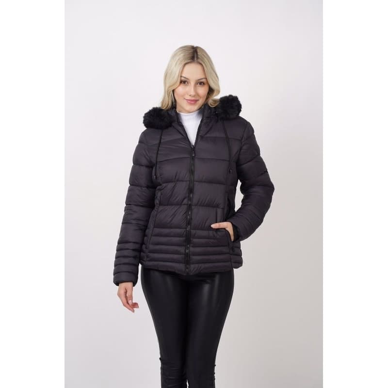 Bobojaco acolchoado Pelúcia Blusa Frio Puffer Jaqueta Toca removível