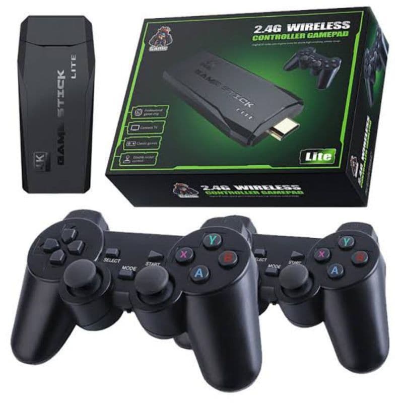Game  stick 4k lite 10 mil jogos + 2 controles sem fio