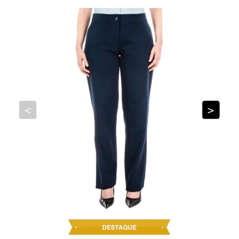 Calça Social Feminina Para Uniforme De Escritório Em Two Way Com Elastano Direto da fábrica.
