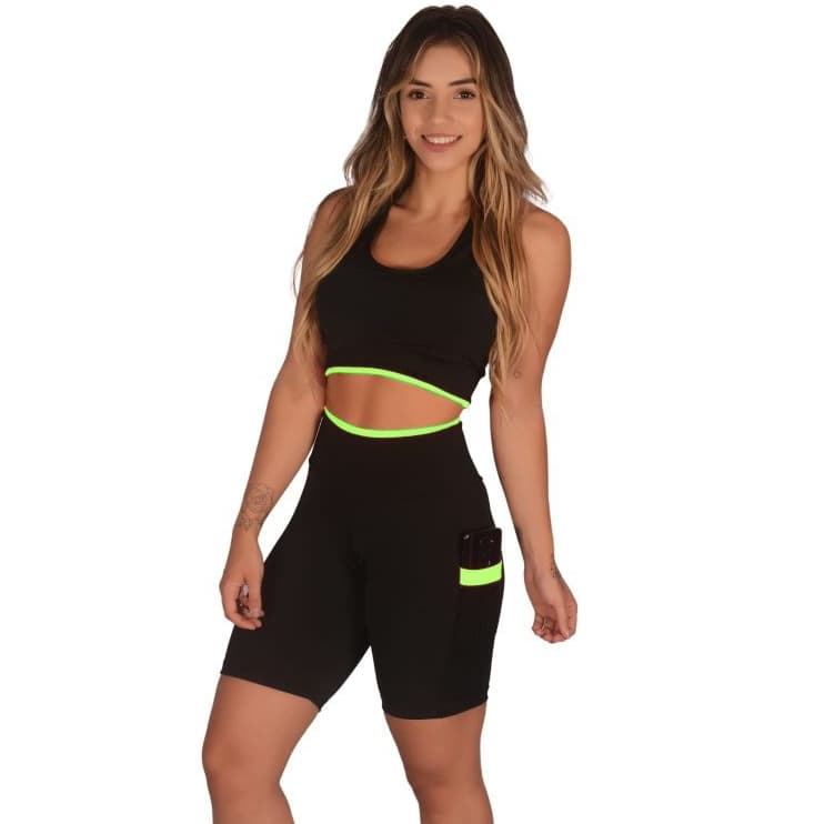 Promoção conjunto academia feminino short mais top T08-B04