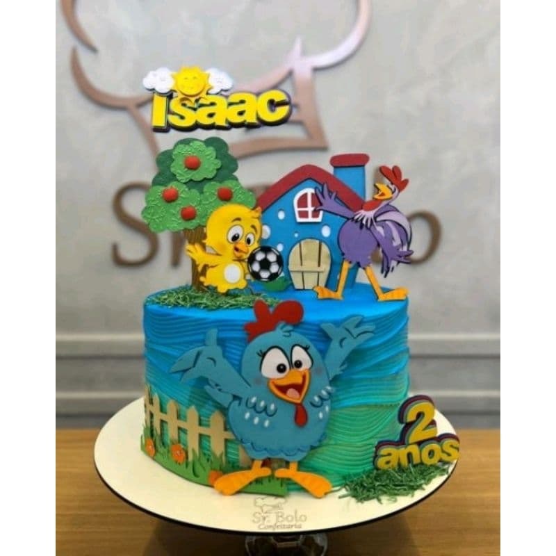 Topper/ Topo de Bolo Galinha Pintadinha 3D