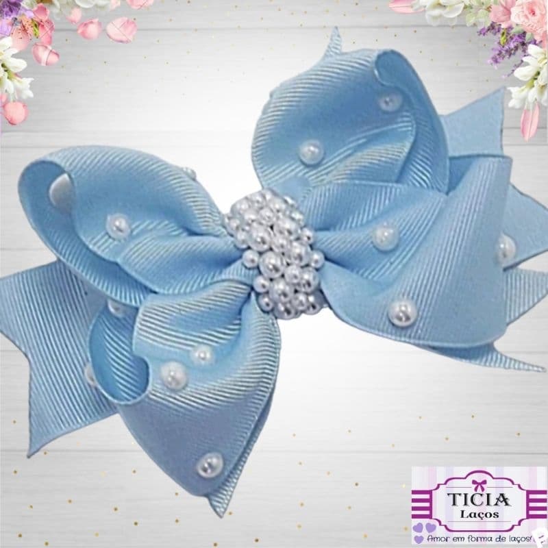 Laço infantil laço de cabelo laço com pérolas