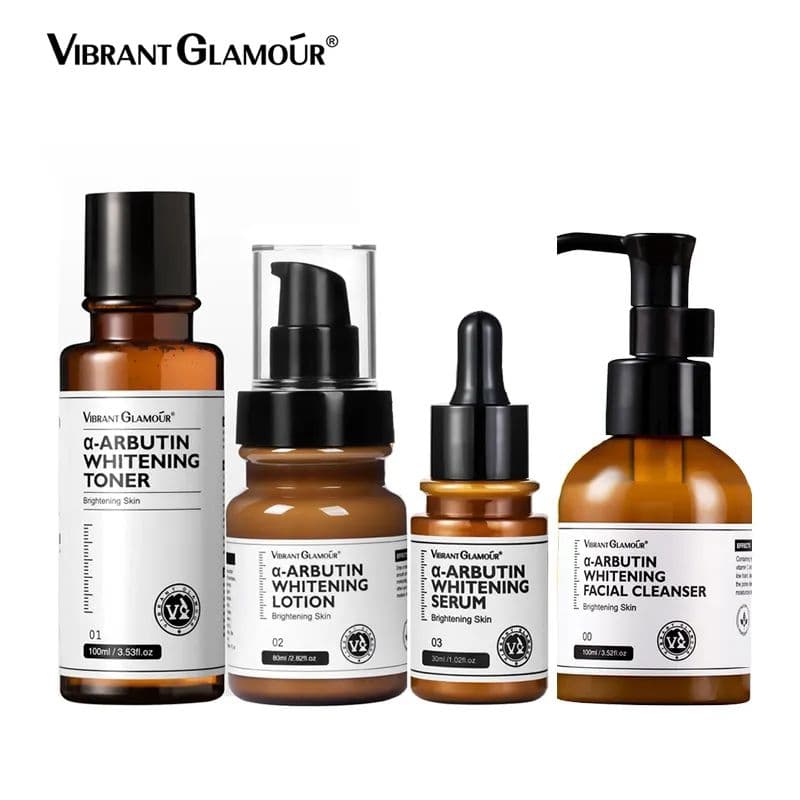 Soro facial vibrant glamour, + toner + loção niacinamida clareamento clareamento, conjuntos de cuidados com a pele