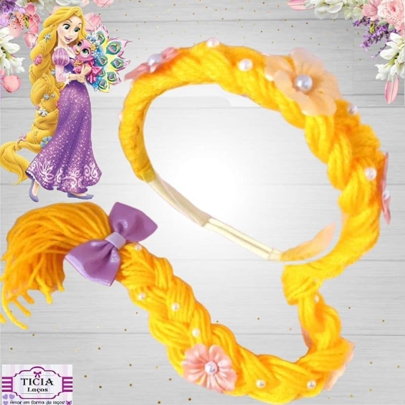 Faixinha da Rapunzel para bebê/ tiara da Rapunzel para bebê.