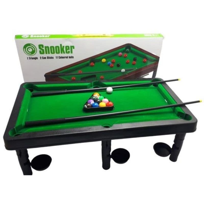 Mesinha de Jogo Sinuca 45CM Infantil Snooker Brilhar Com 02 Tacos Bolas