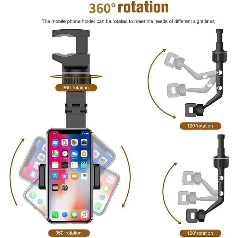 suporte Multifuncional para telefone e espelho retrovisor