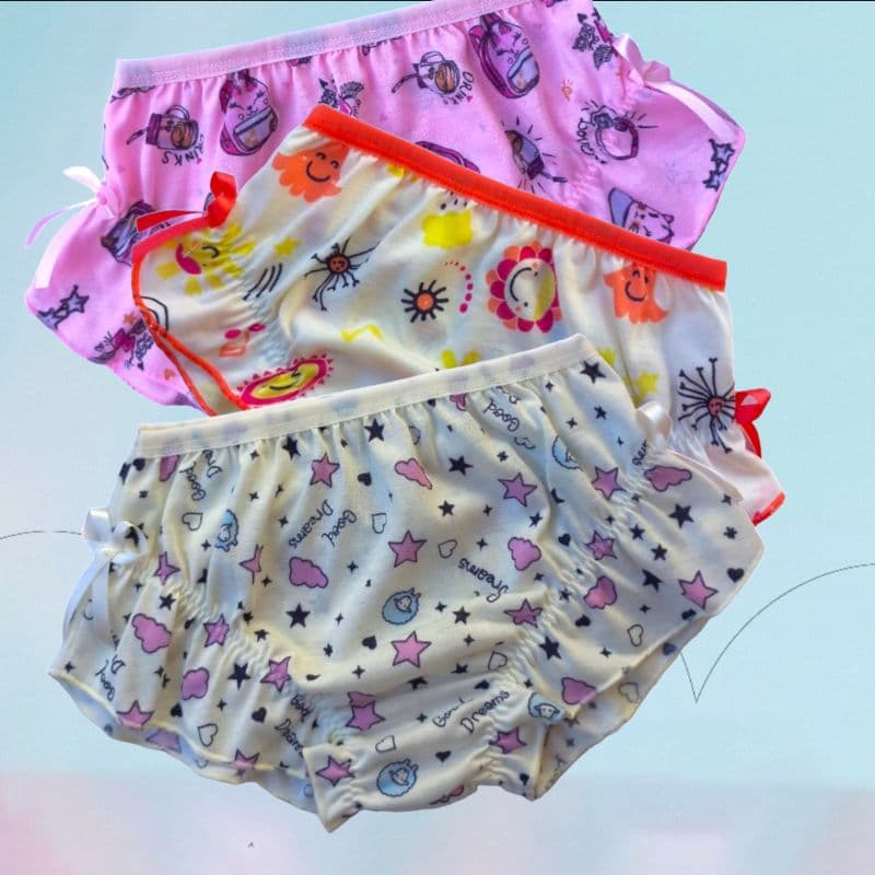5 Shortinho Boxer Calcinhas Infantil Estampada Elastico Especial