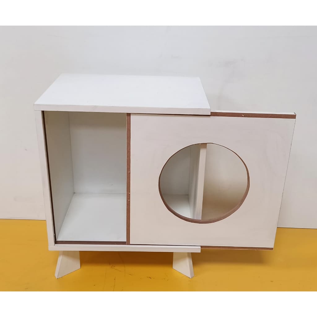Casa para Gato Toca para pet em MDF MADEIRA - VAI MONTADA