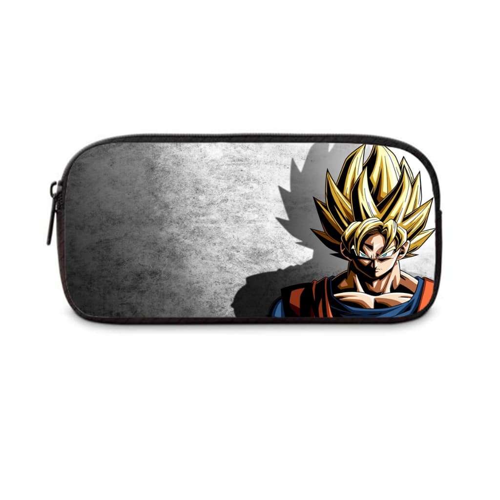 Estojo Simples Uma Repartição Estampa Goku Super Sayiajin