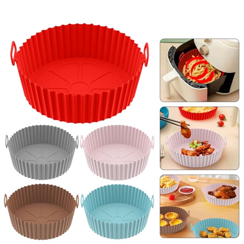 Forma para Airfryer de Silicone / Tapete Anti-Aderente De Silicone Para Air Fryers