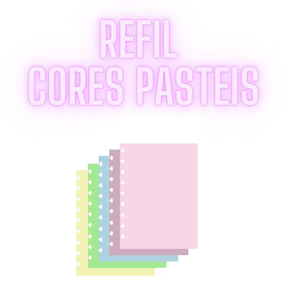 Refil Inteligente Médio Cores Pasteis 120g Compatível com Caderno Inteligente entre outros