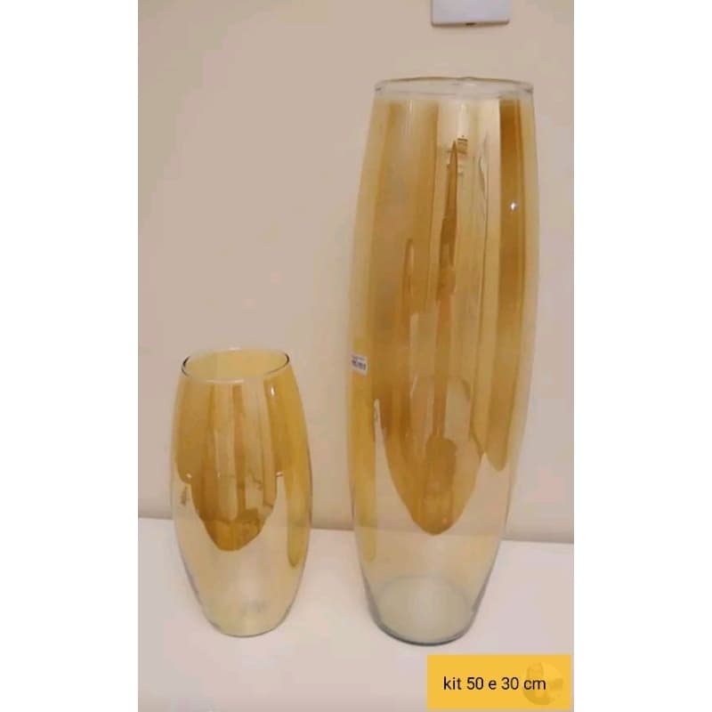 Kit Vasos Picasso 50cm + 30cm Âmbar