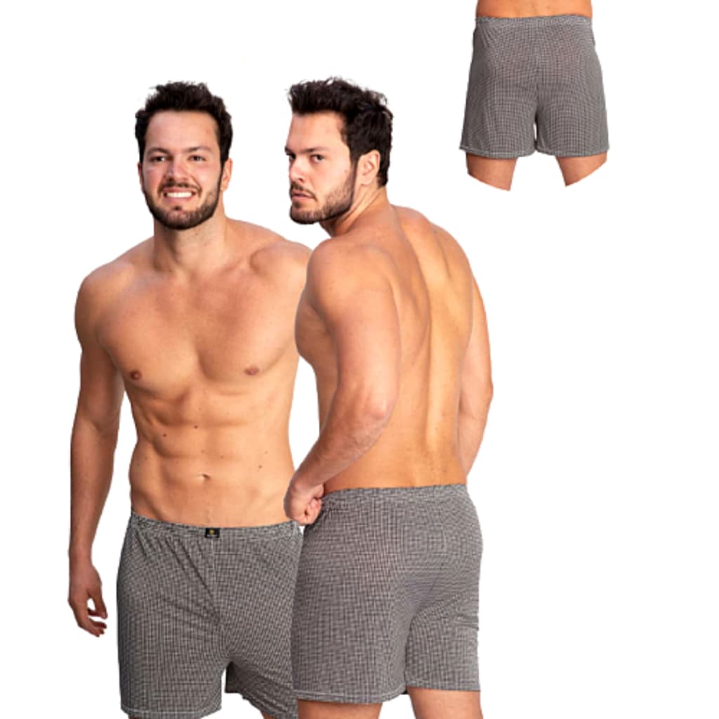 1 Samba Canção Cueca Masculina Short De Dormir Premium Adulto