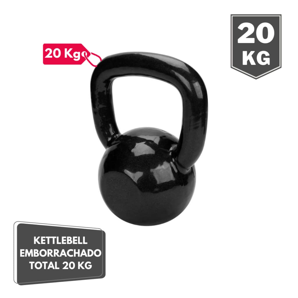 Halter Kettlebell Emborrachado 20 Kg - PCP