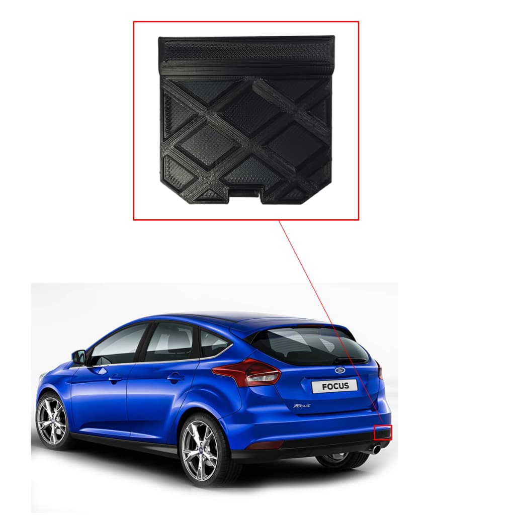 Tampa Parachoque Reboque Traseiro Ford Focus 2014/2017 - HATCH