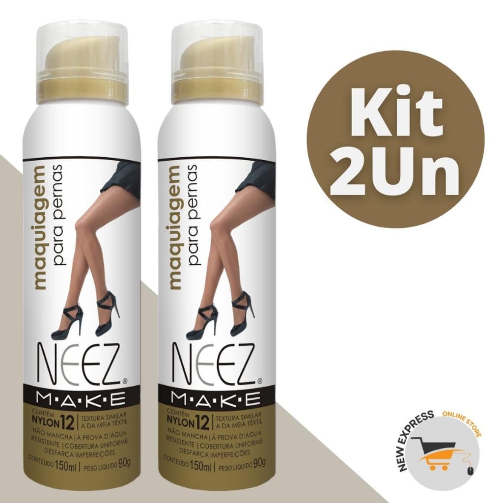 Kit 2 Un Esconde Celulite Estrias E Cicatriz Maquiagem Prova D'agua Morena Escura Neez