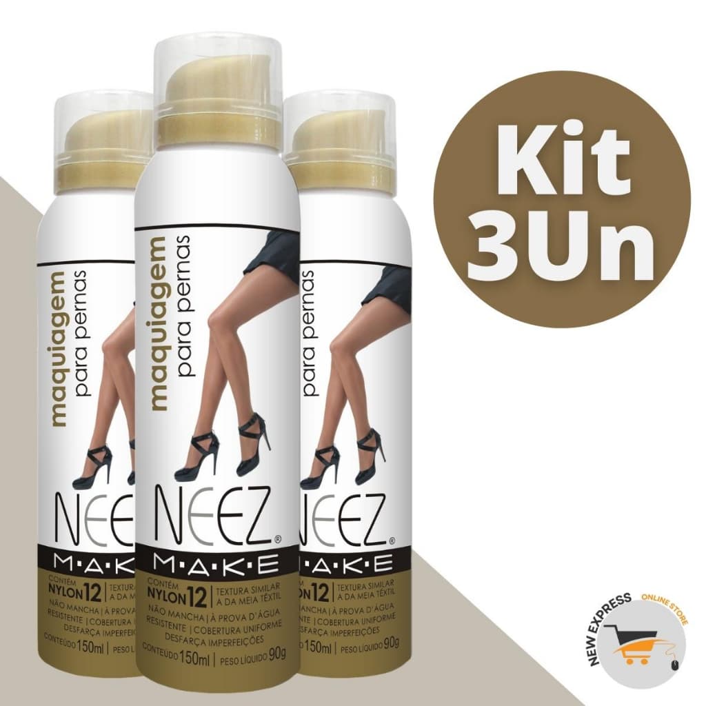 Kit 03Un Maquiagem Prova D'agua Morena Clara Esconde Celulite Estrias Cicatrizes | Neez Profissional