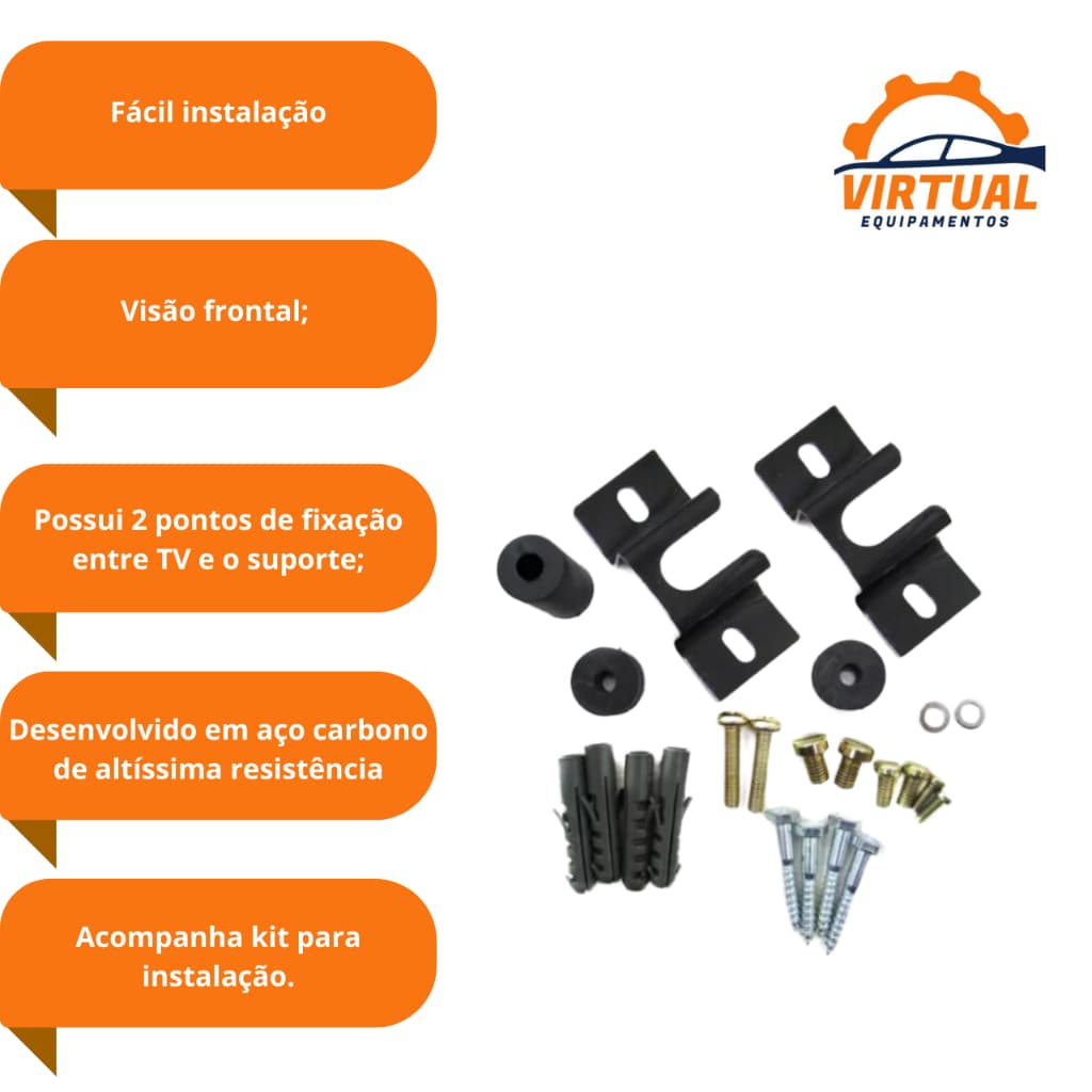 Suporte para Tv Universal Fixo Led Lcd Plasma de 10" até 100’’ Polegadas para Parede ou Painel