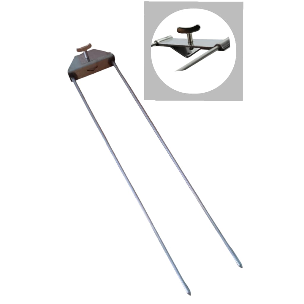Garfo Garra Para Espeto 42cm Com Trava Aço Inox