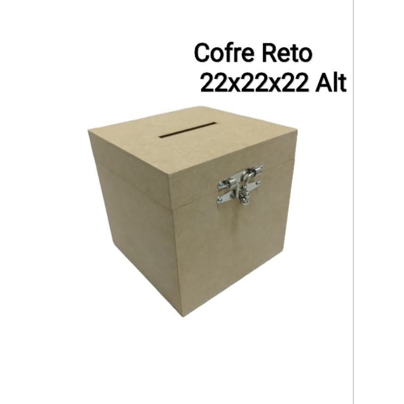 Caixa Cofre em MDF Cru c/ Fecho para Cadeado