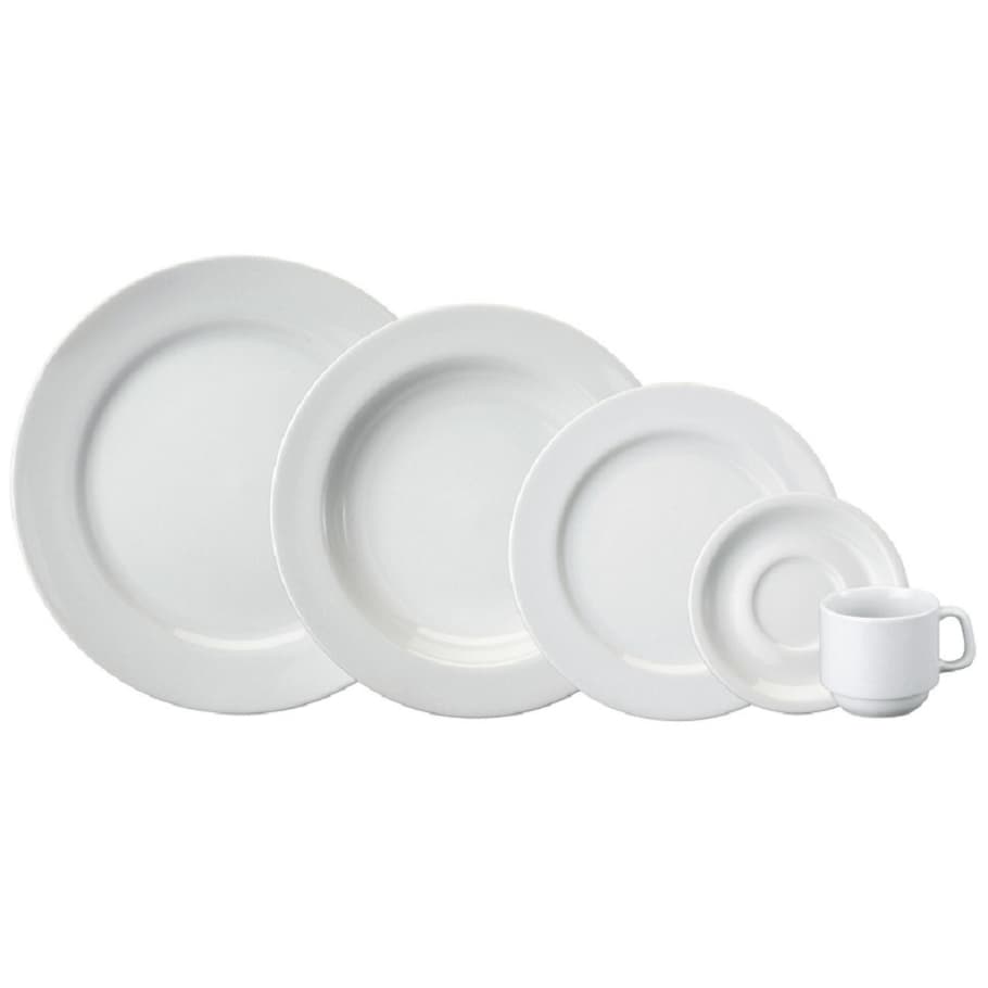 Aparelho De Jantar Chá Café 42 Peças Branco Porcelana Schmidt 1a.