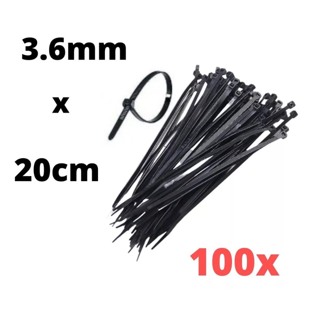 ABRAÇADEIRA DE NYLON 20 CMPACOTE C/M 100PEÇAS