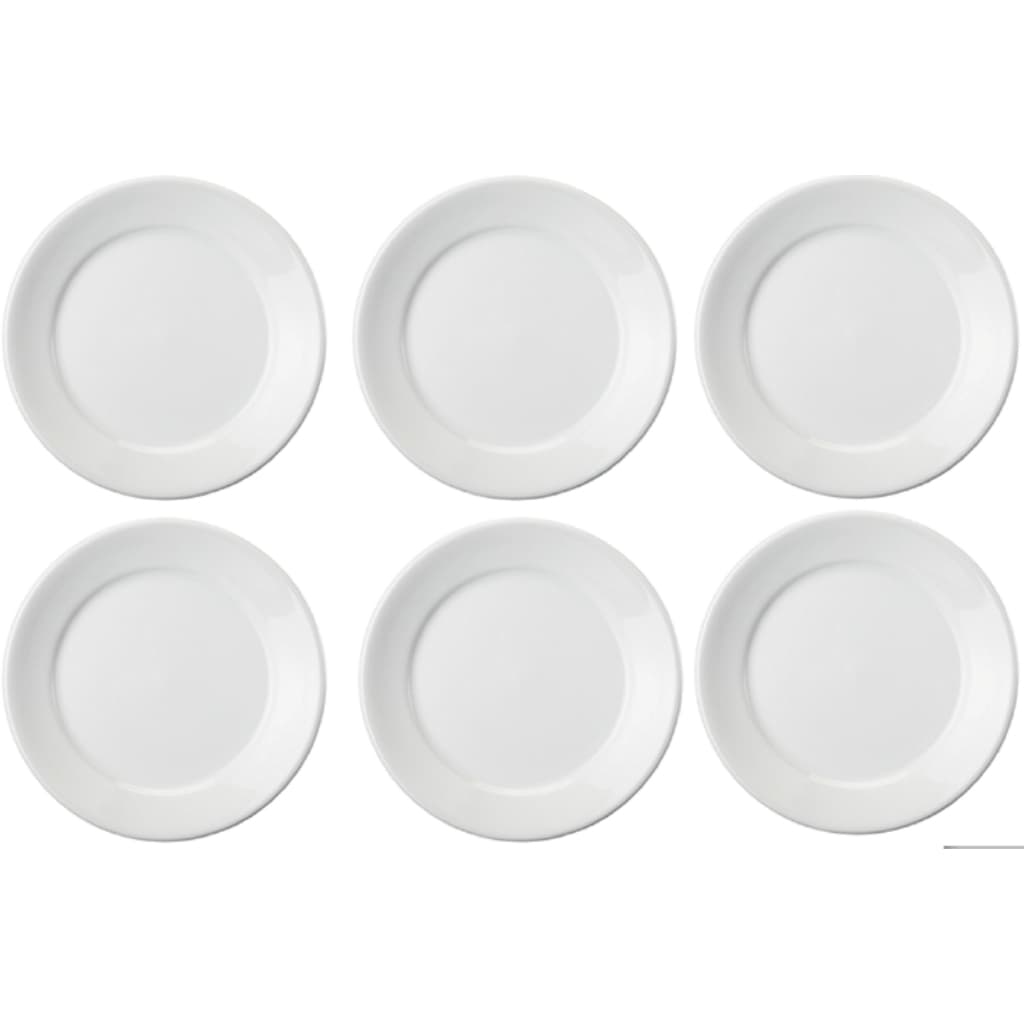 Kit 12 Pratos De Sobremesa Branco Porcelana Schmidt 1a.