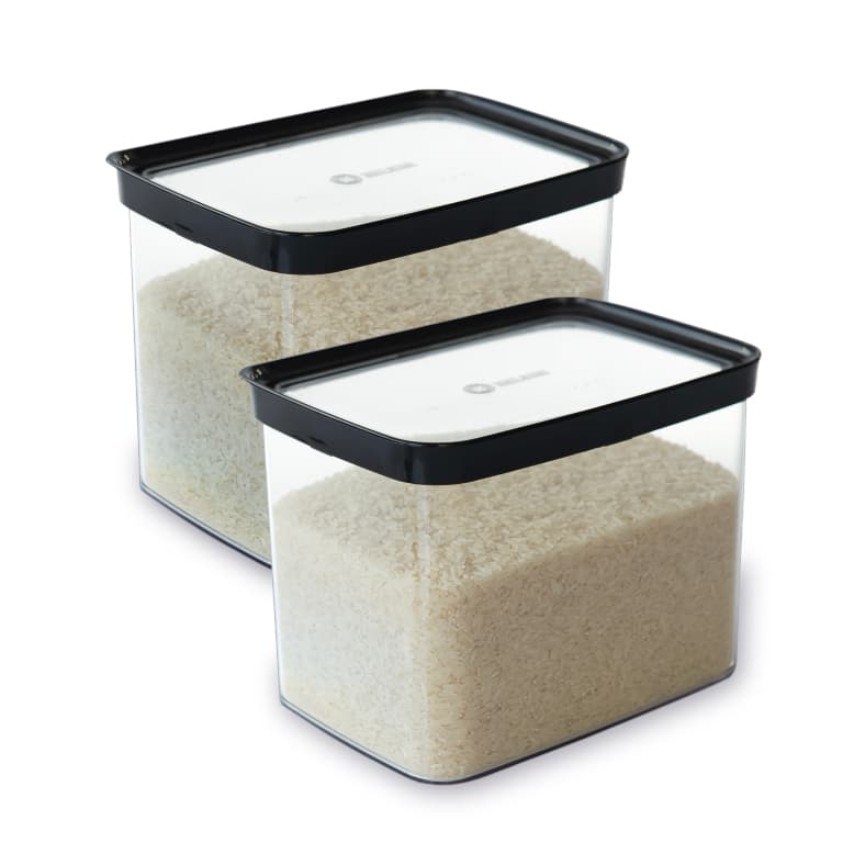 Kit Conjunto 2 Potes Herméticos 4000ml Anti Impacto