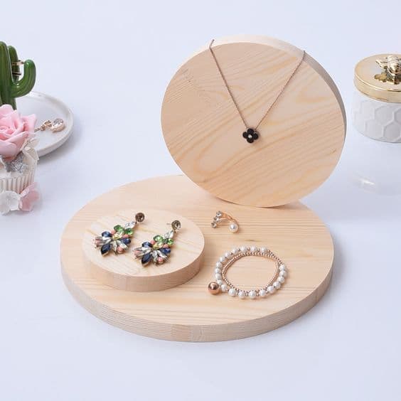 3 Circulos expositor de jóias para aneis, pulseiras brincos colar