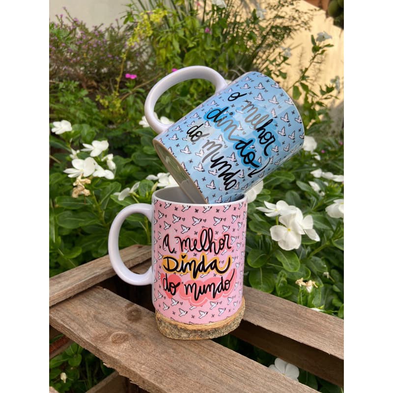 Caneca de Porcelana DINDOS ÓTIMO PRESENTE