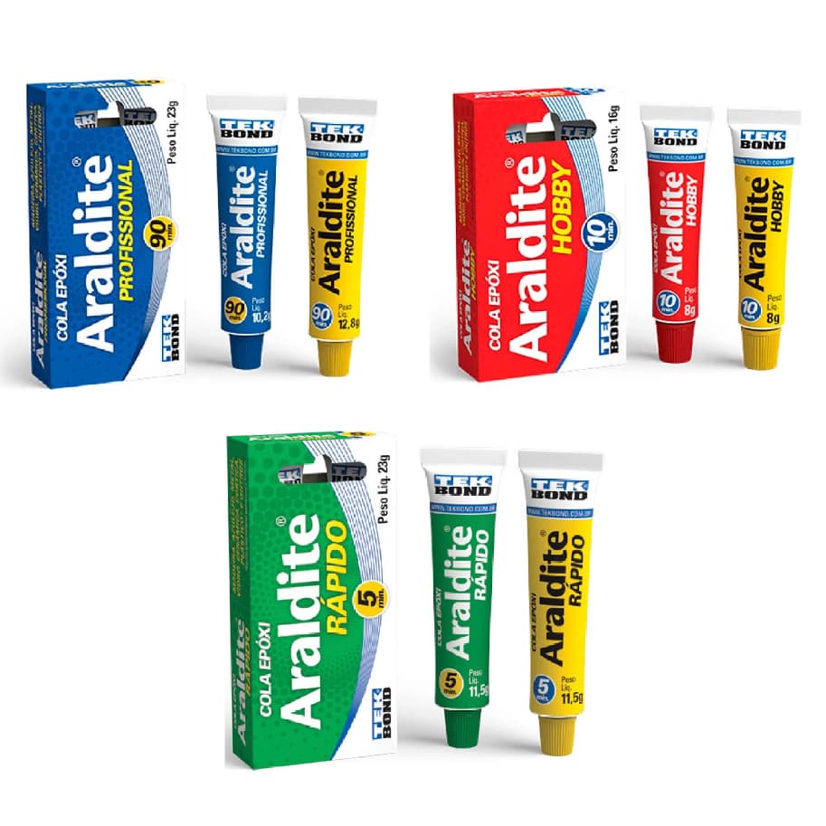 Araldite Cola Epóxi Tek Bond - Hobby Rápido e Profissional