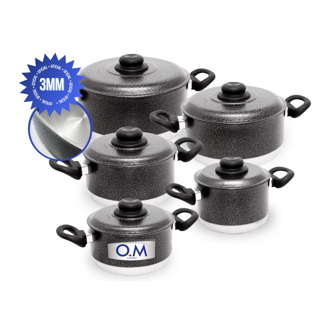 Jogo de Panela Grossa 3mm Craqueada
